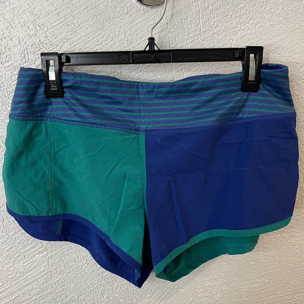 Blue rabbit running shorts, sz large